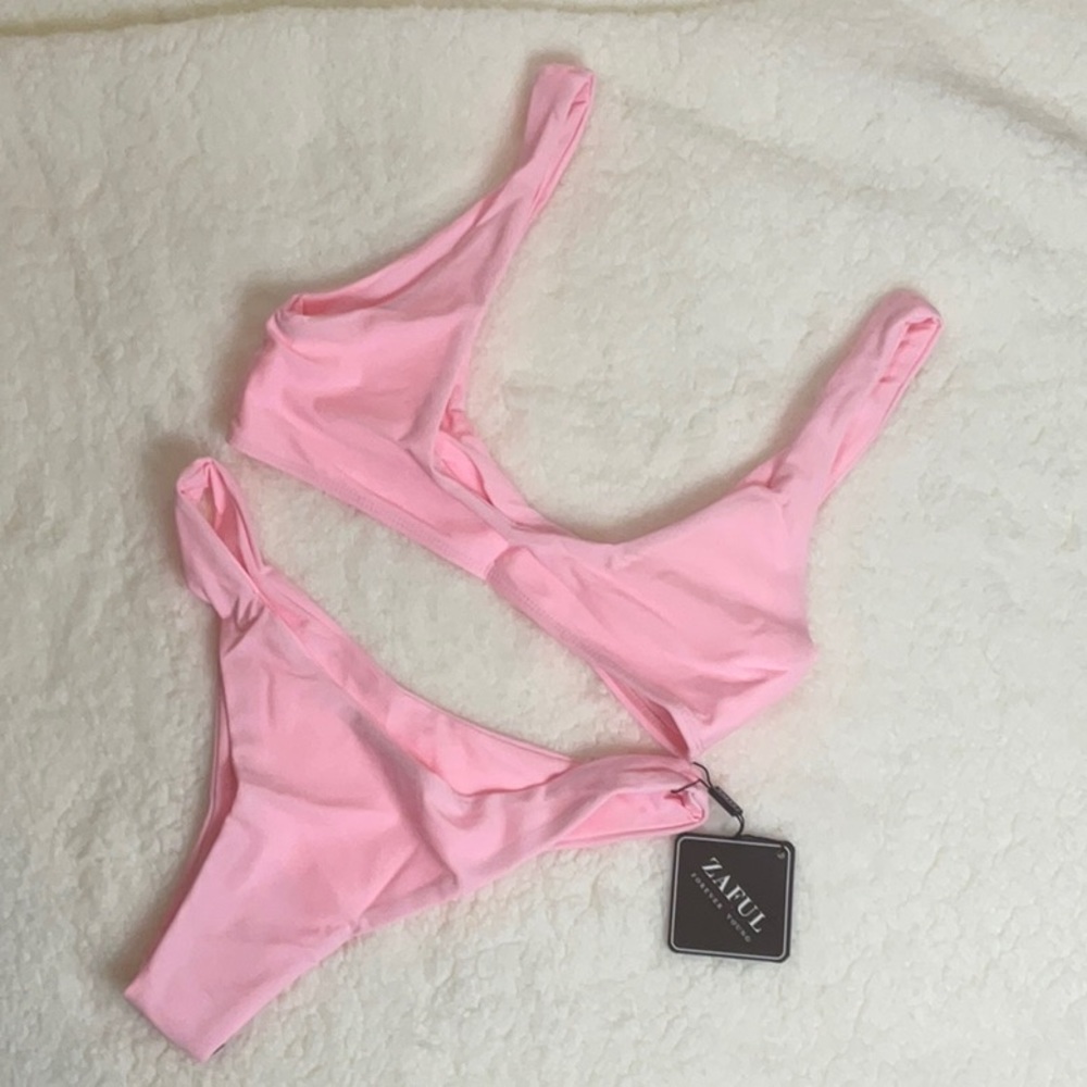 Zaful Forever Young - Pink Bikini - Picture 2 of 2